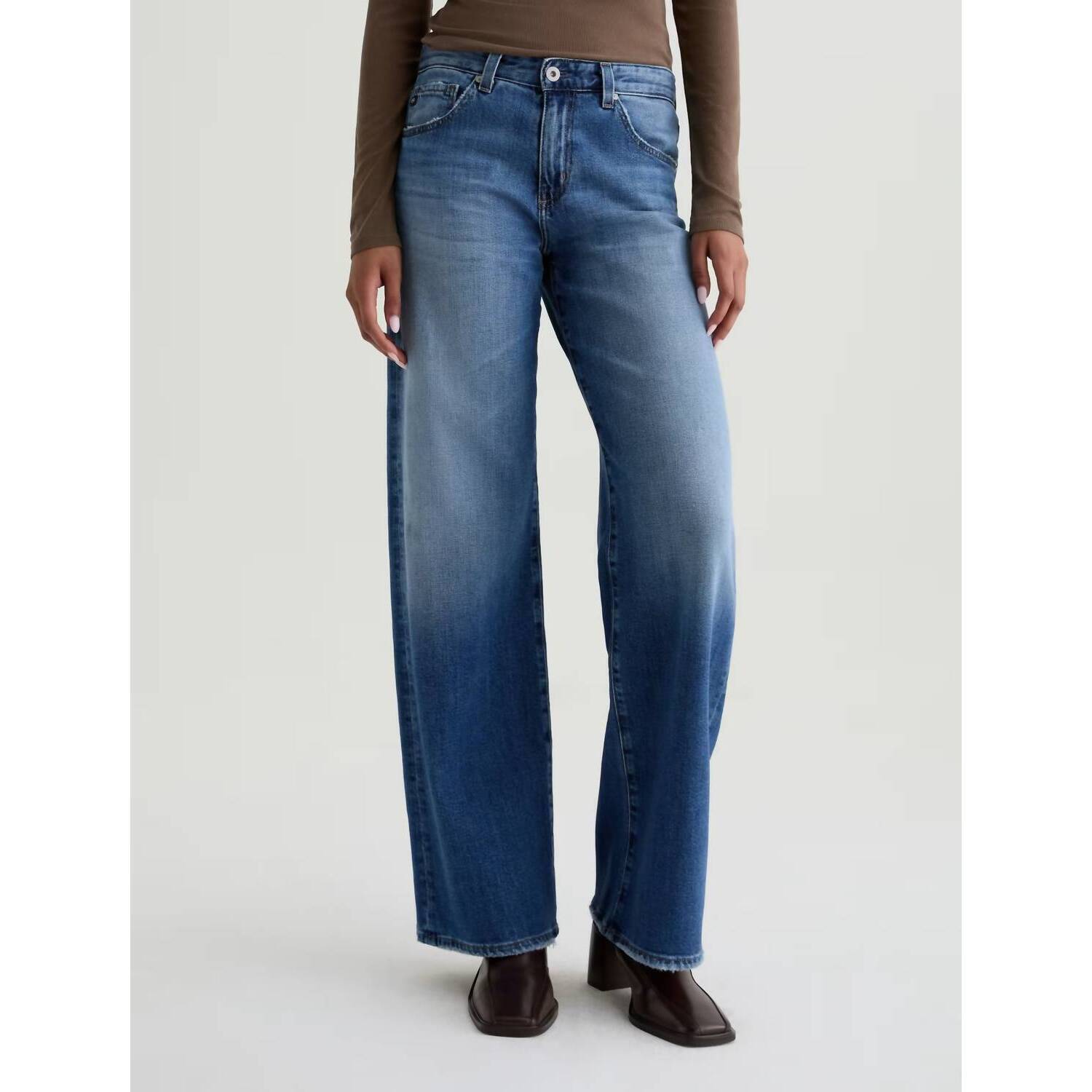 New Ag Jeans Adria Wide Leg Jeans In Headline